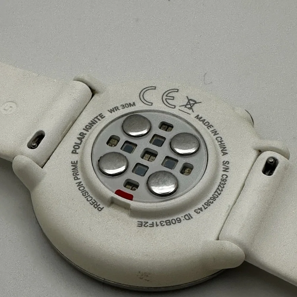 Polar‎ Ignite Gen 1 GPS Fitness Smartwatch White HR Monitor 43mm Tested